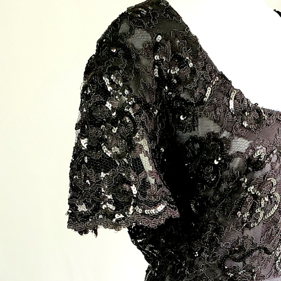 Custom Tailored Black Evening Gown - Picture 5 of 15